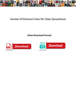 Number of Electoral Votes Per State Spreadsheet