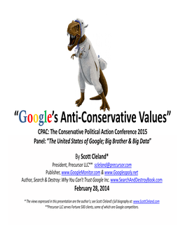 “Google's Anti-Conservative Values”