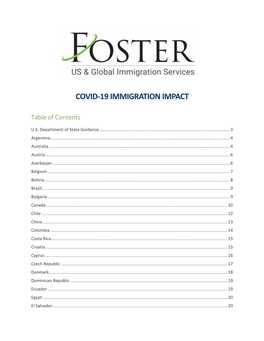 Covid-19 Immigration Impact