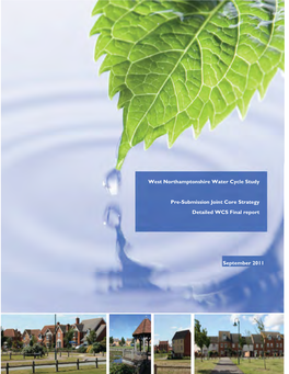 West Northamptonshire Water Cycle Study Pre-Submission Joint Core