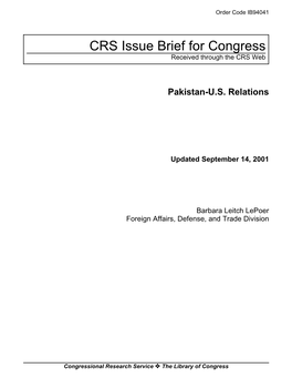 Pakistan-U.S. Relations