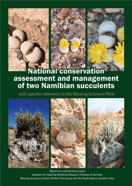 2011 National Conservation Assessment and Management Of