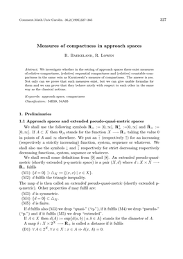 Measures of Compactness in Approach Spaces