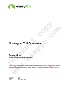 Norwegian Toll Operators