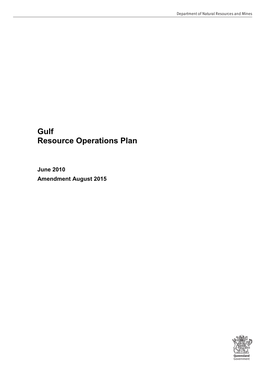 Gulf Resource Operation Plan June 2010 Amendment August 2015