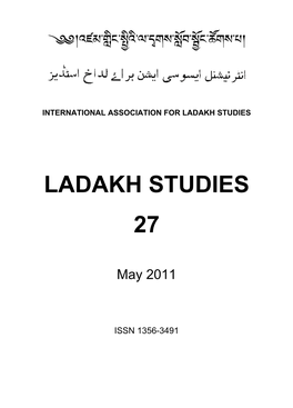 Ladakh Studies 27