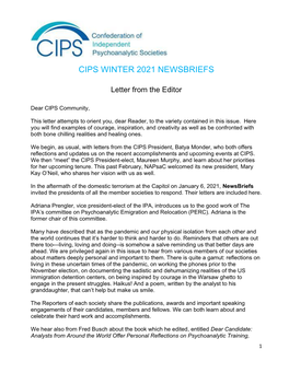 Cips Winter 2021 Newsbriefs