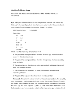 Acid-Base Disorders and Renal Tubular Acidosis