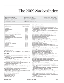 The 2009 Noticesindex
