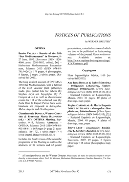 Notices of Publications