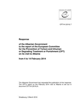 Response of the Albanian Government to the Report Of