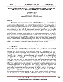 Cn Method in the Pambar River Basin, India