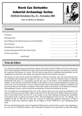 NEDIAS Newsletter No. 32 November 2008