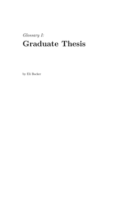 Graduate Thesis