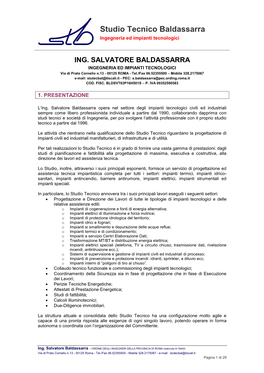 Curriculum Vitae Salvatore Baldassarra