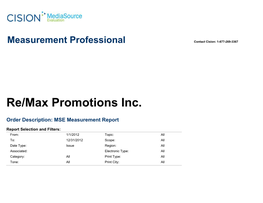 Re/Max Promotions Inc