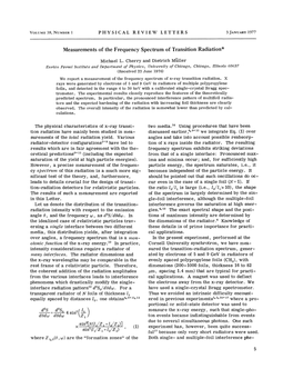 Measurements of the Frequency Spectrum of Transition Radiation*