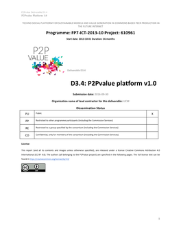 D3.4: P2pvalue Platform V1.0