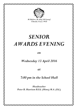 Senior Awards Evening