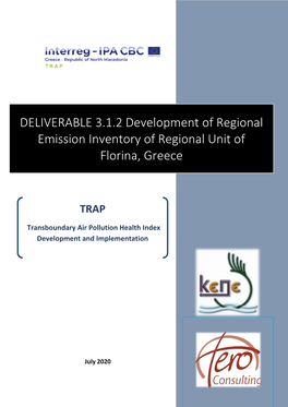 DELIVERABLE 3.1.2 Development of Regional Emission Inventory of Regional Unit of Florina, Greece