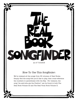 To Access the Real Book Songfinder