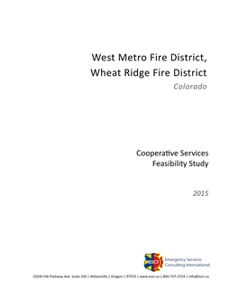 West Metro Fire District, Wheat Ridge Fire District Colorado