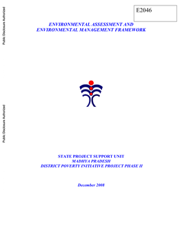 Environmental Assessment and Environmental Management Framework