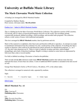 Mark Chowaniec World Music Collection