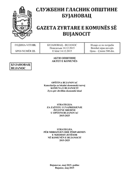 Службени Гласник Општине Бујановац Gazeta Zyrtare E