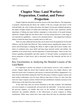 The Gulf War That Many Coalition Weapons Systems and Land Warfare Technologies Were Far More Effective Than Those of Iraq