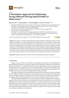 A Simulation Approach for Optimising Energy-Efficient Driving
