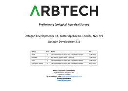 Preliminary Ecological Appraisal Survey Octagon Developments Ltd