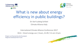 Energy Efficiency (In Public Buildings): a Huge Subject