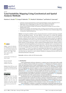 Land Suitability Mapping Using Geochemical and Spatial Analysis Methods