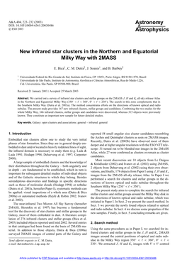 New Infrared Star Clusters in the Northern and Equatorial Milky Way with 2MASS