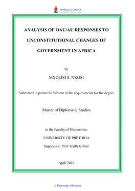 Analysis of Oau/Au Responses To