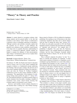 Theory” in Theory and Practice