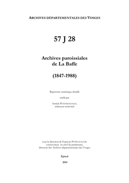 Archives De La Paroisse De La Baffe.Pdf