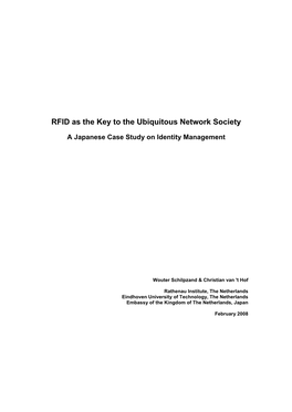 RFID As the Key to the Ubiquitous Network Society