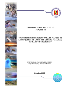 Informe Final Proyecto Fip 2006-54