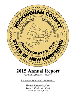 2015 Annual Report Year Ending December 31, 2015