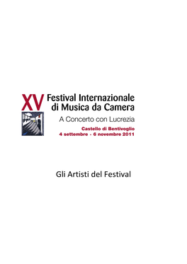 Gli Artisti Del Festival