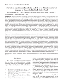 Floristic Composition and Similarity Analysis of an Atlantic Rain Forest