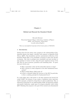 Chapter 1 Behind and Beyond the Standard Model