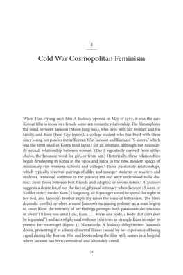 Cold War Cosmopolitanism Intersected with Korean Women’S Lives