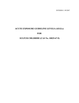 Sulfurchloride Interim AEGL Document