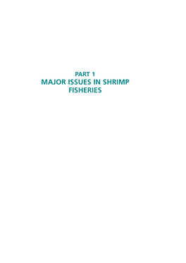 Major Issues in Shrimp Fisheries 