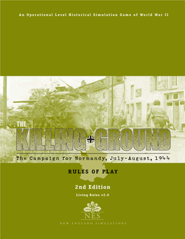 RULES of PLAY the Campaign for Normandy, July-August, 1944 2Nd