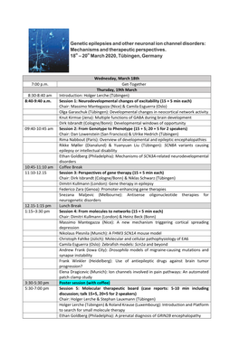 Channelopathy Meeting Tübingen Program