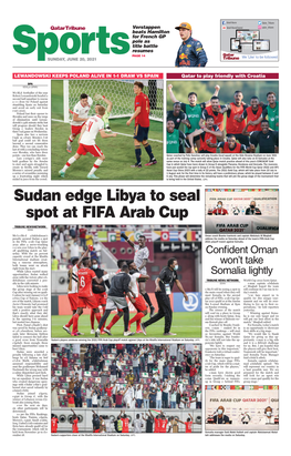 Sudan Edge Libya to Seal Spot at FIFA Arab Cup